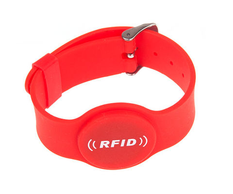 Silkscreen Printing ISO 14443A 13.56 MHz Silicone Rfid Bracelet