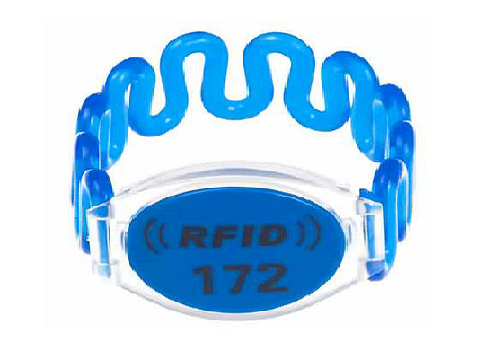 Wavy Stretch LF HF UHF Chip RFID Bracelets For Events